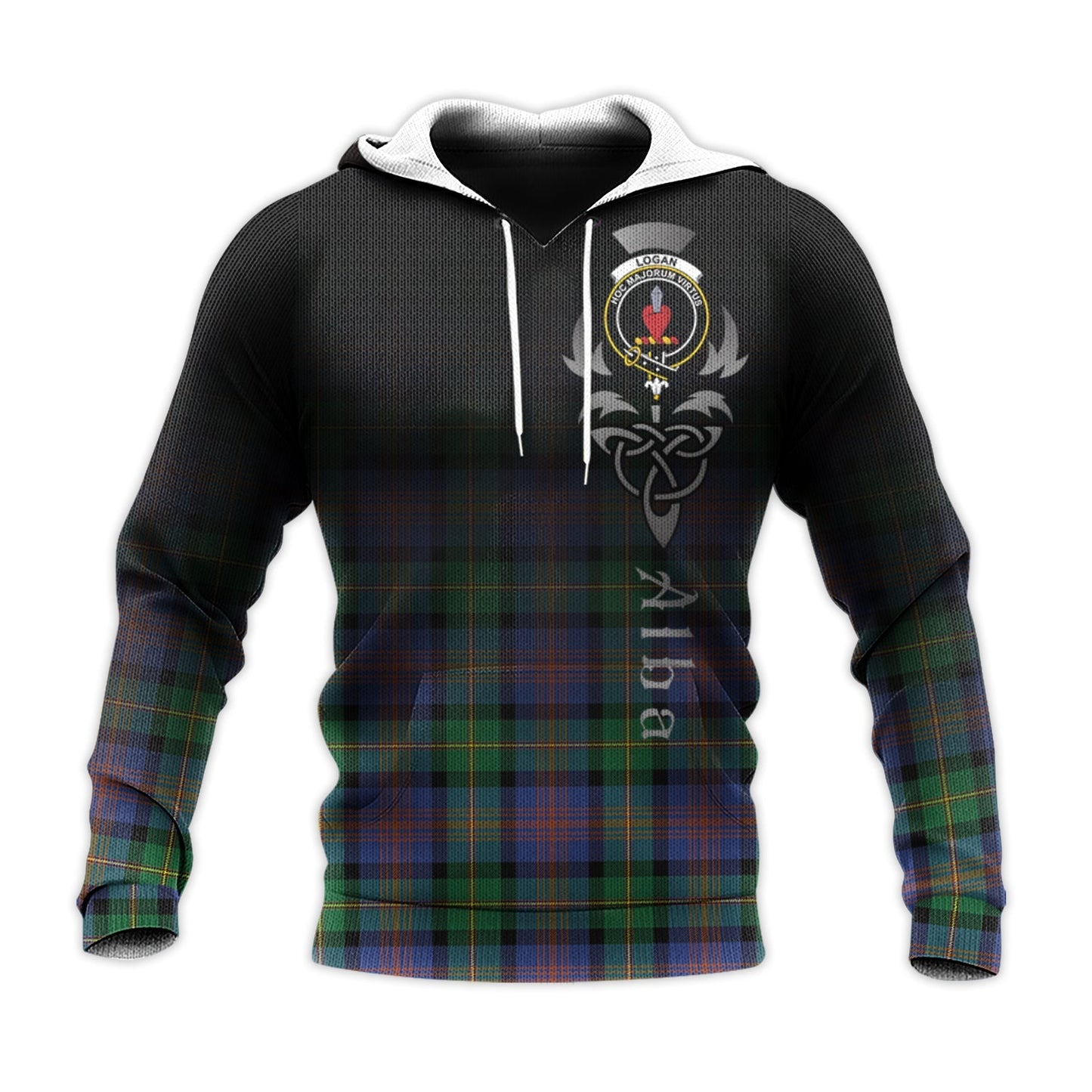 Printivon Logan Ancient Tartan Crest Alba Celtic Hoodie