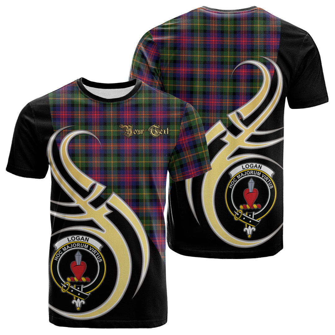 Printivon Logan Modern Tartan Crest Believe In Me T Shirt