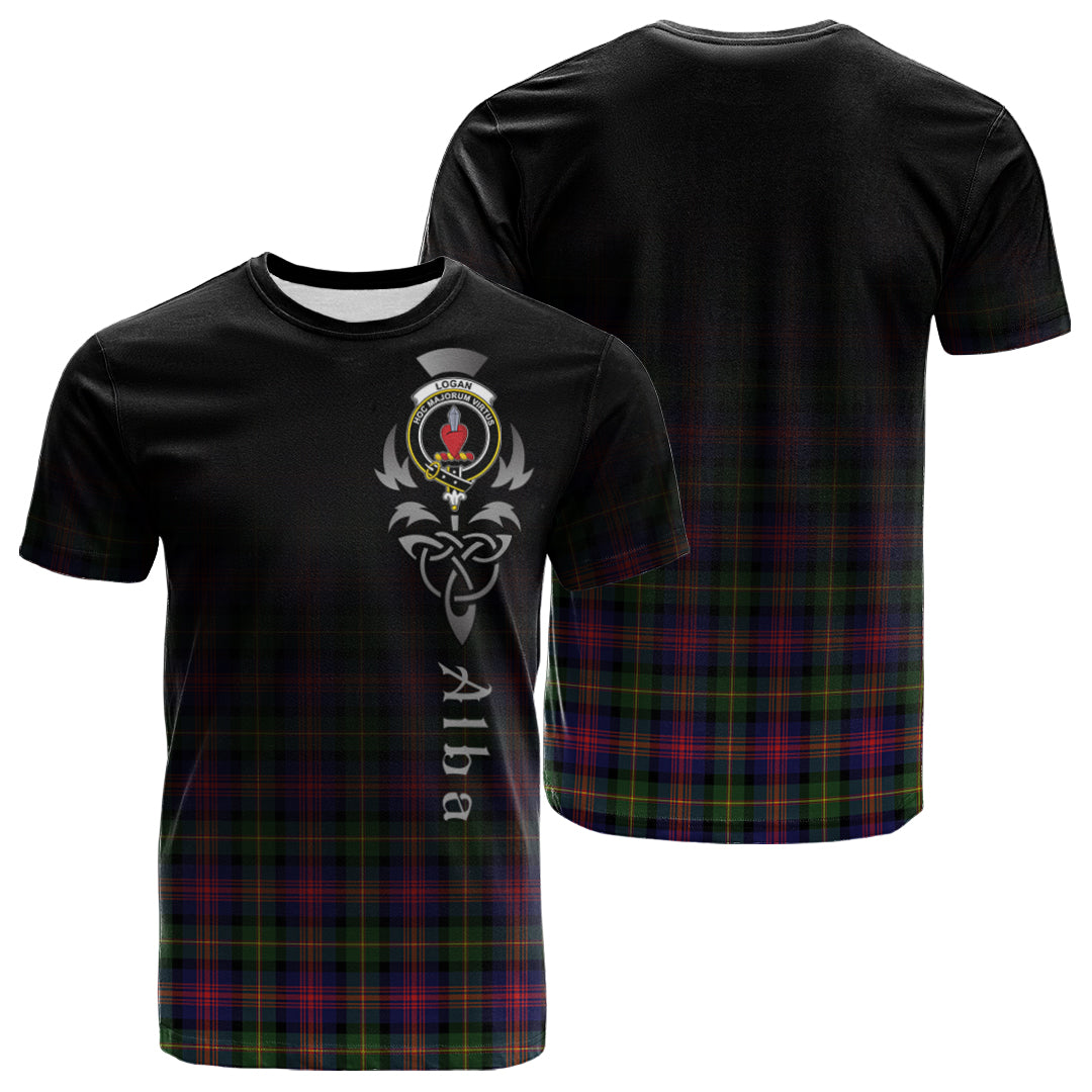 Printivon Logan Modern Tartan Crest Alba Celtic T Shirt