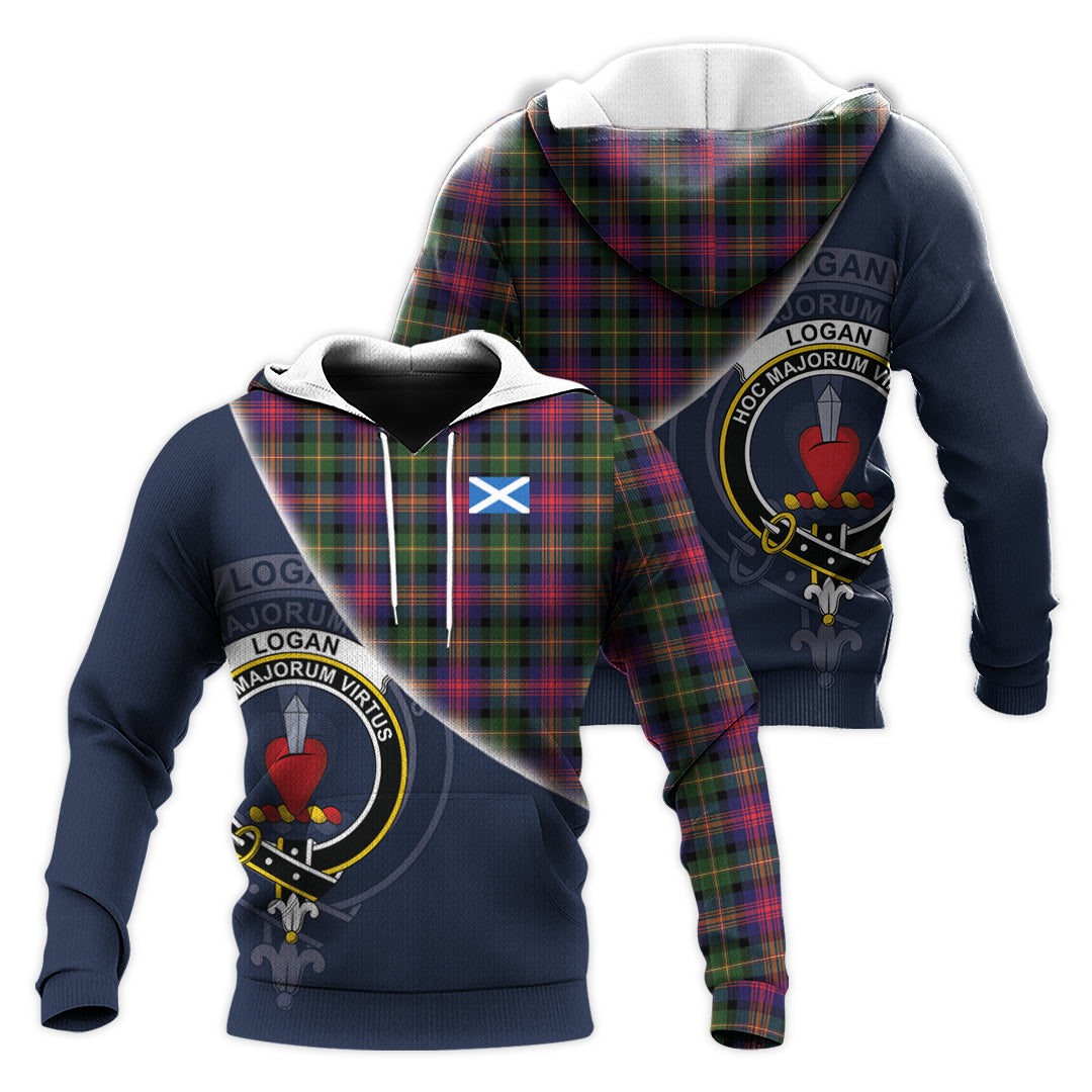Printivon Logan Modern Tartan Scottish Crest Hoodie