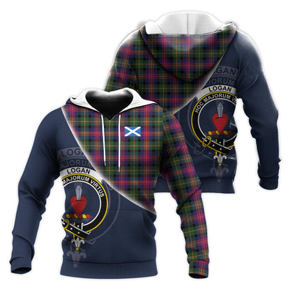 Printivon Logan Modern Tartan Scottish Crest Hoodie