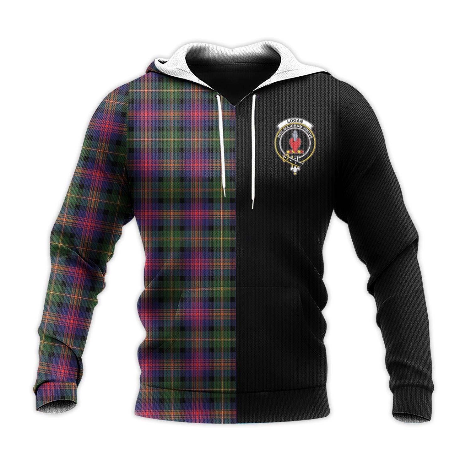 Printivon Logan Modern Tartan Personalize Half Hoodie