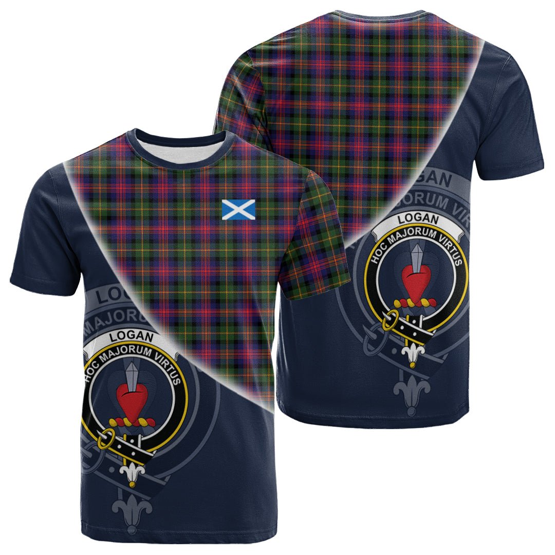Printivon Logan Modern Tartan Scottish Crest T Shirt