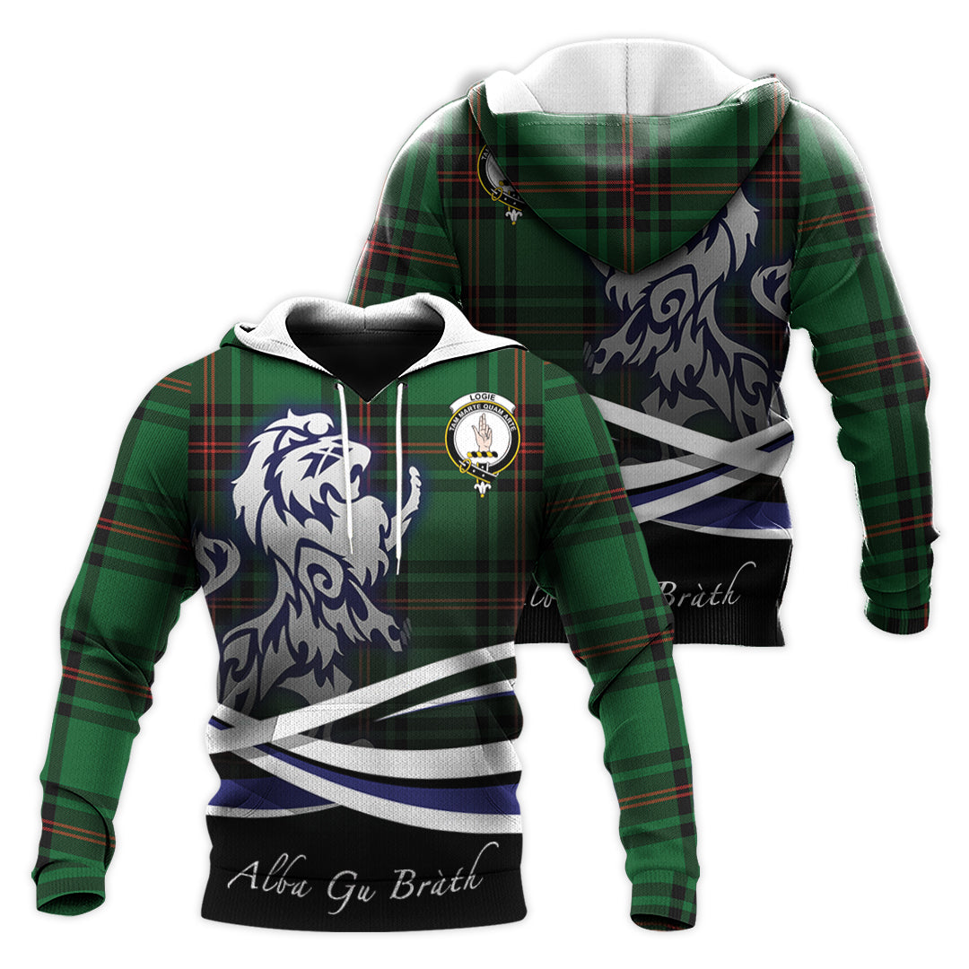 Printivon Logie Tartan Scottish Lion Hoodie