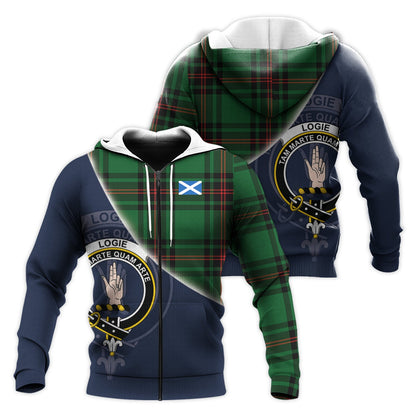 Printivon Logie Tartan Scottish Crest Hoodie