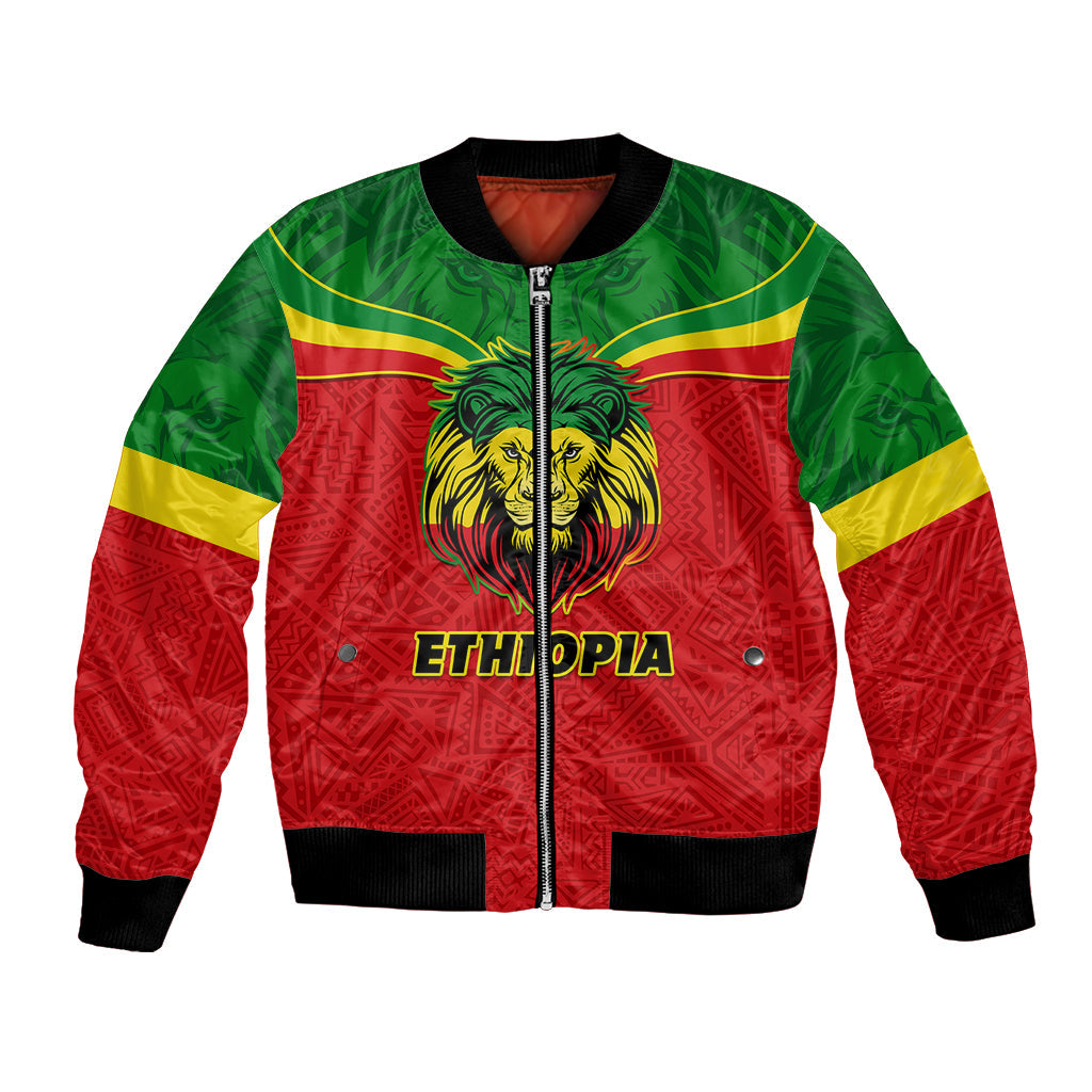 Personalised Ethiopia Bomber Jacket Lion Of Judah Flag Style Special Version