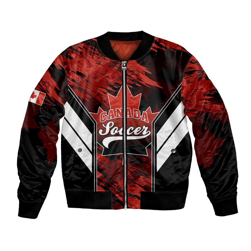 Canada Soccer Bomber Jacket Canadian Maple Sporty Style
