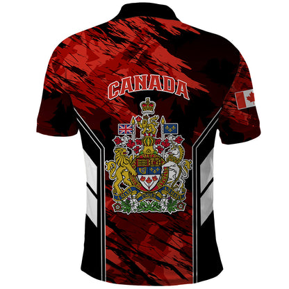 Canada Soccer Polo Shirt Canadian Maple Sporty Style