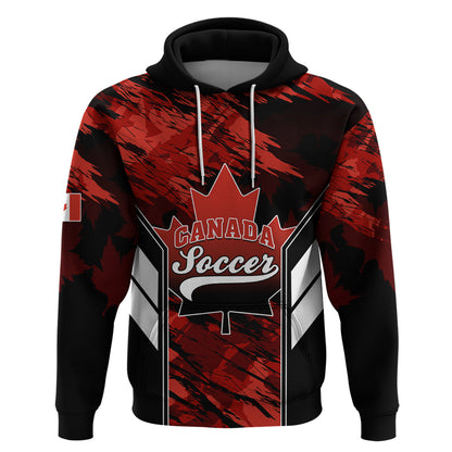 Personalised Canada Soccer Hoodie Canadian Maple Sporty Style
