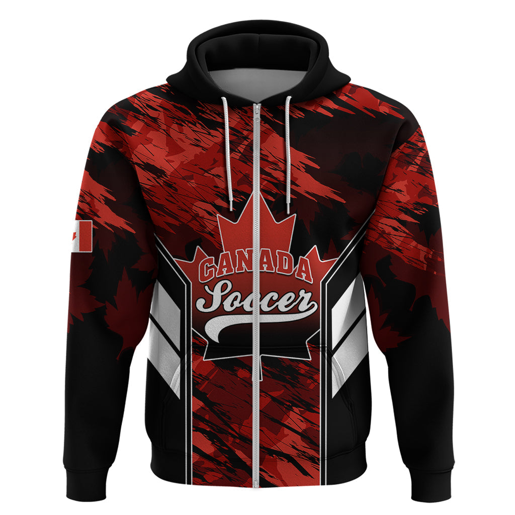 Personalised Canada Soccer Hoodie Canadian Maple Sporty Style