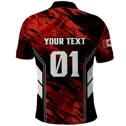 Personalised Canada Soccer Polo Shirt Canadian Maple Sporty Style