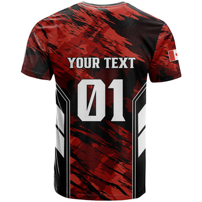 Personalised Canada Soccer T Shirt Canadian Maple Sporty Style