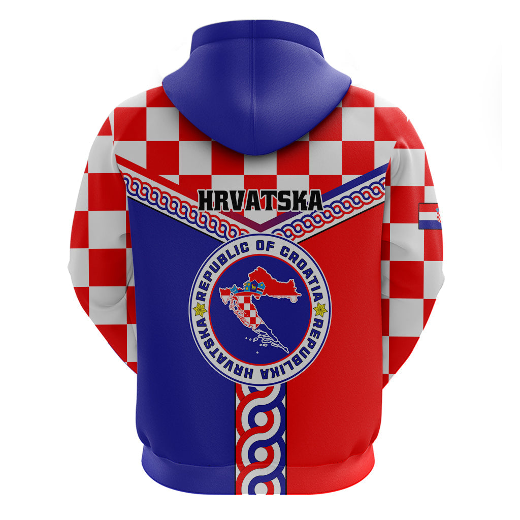 Croatia Hoodie Hrvatska Interlace With Coat Of Arms