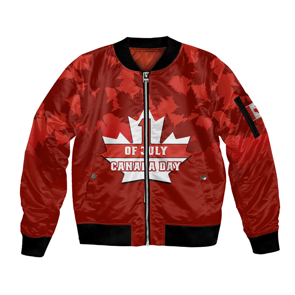 1 July Canada Independence Day Sleeve Zip Bomber Jacket Canadian Maple Leaf Happy 156Th Anniversary