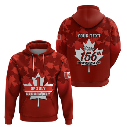 Custom 1 July Canada Independence Day Hoodie Canadian Maple Leaf Happy 156Th Anniversary