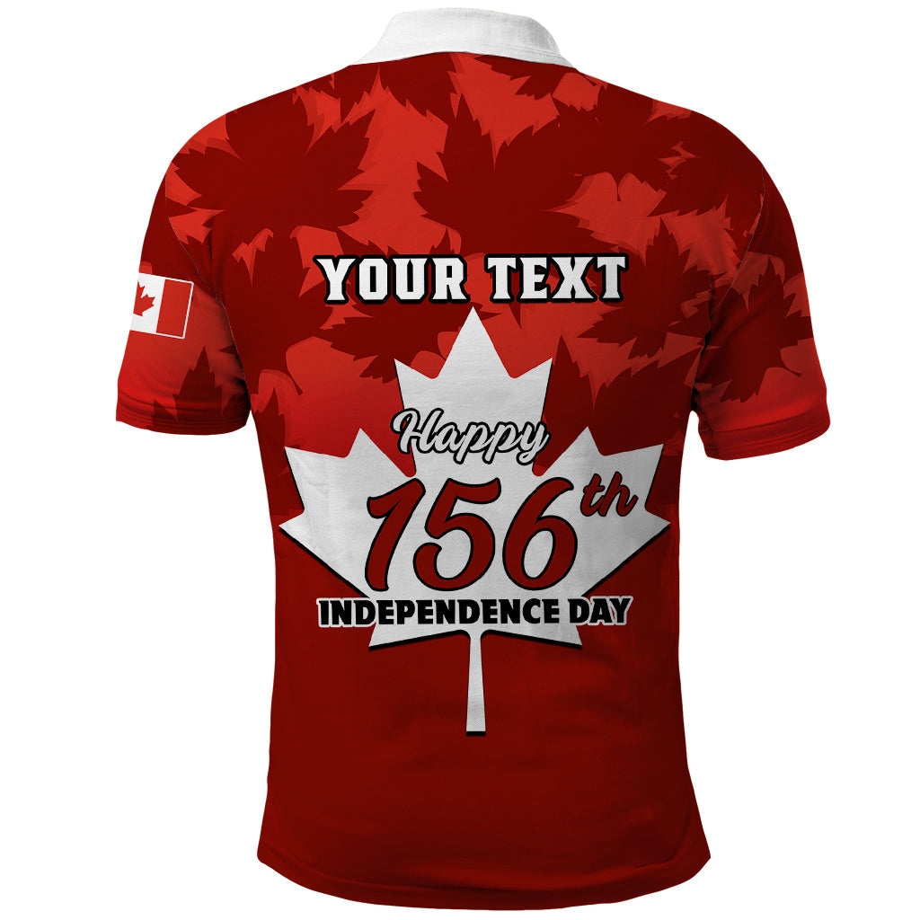 Custom 1 July Canada Independence Day Polo Shirt Canadian Maple Leaf Happy 156Th Anniversary