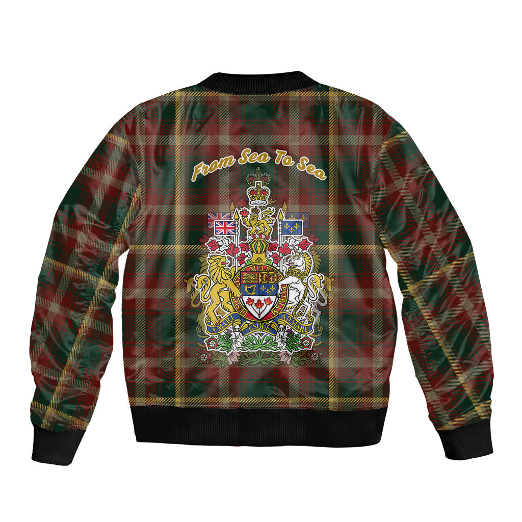 Canada Bomber Jacket Canadian Coat Of Arms Mix Maple Leaf Tartan