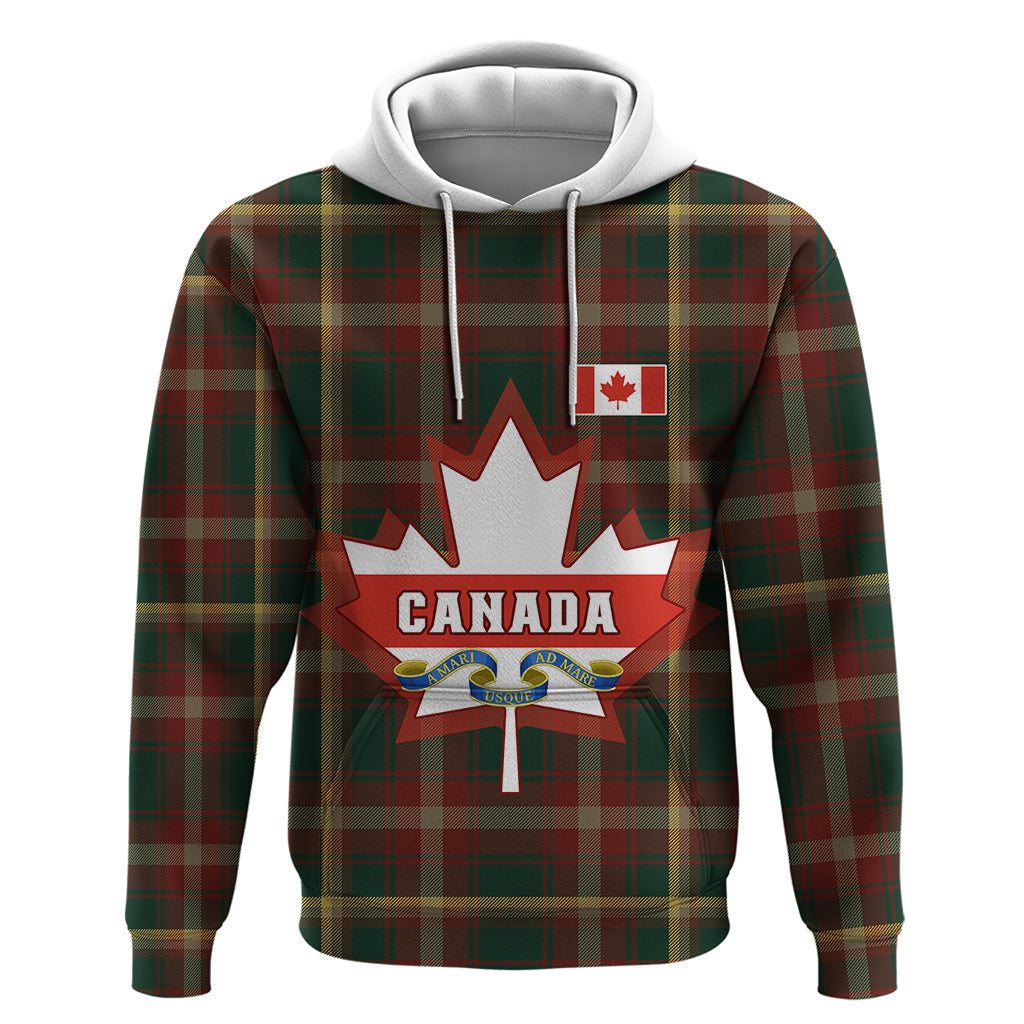 Canada Hoodie Canadian Coat Of Arms Mix Maple Leaf Tartan