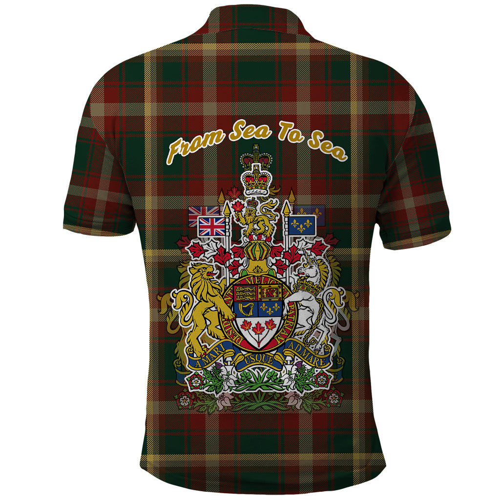 Canada Polo Shirt Canadian Coat Of Arms Mix Maple Leaf Tartan