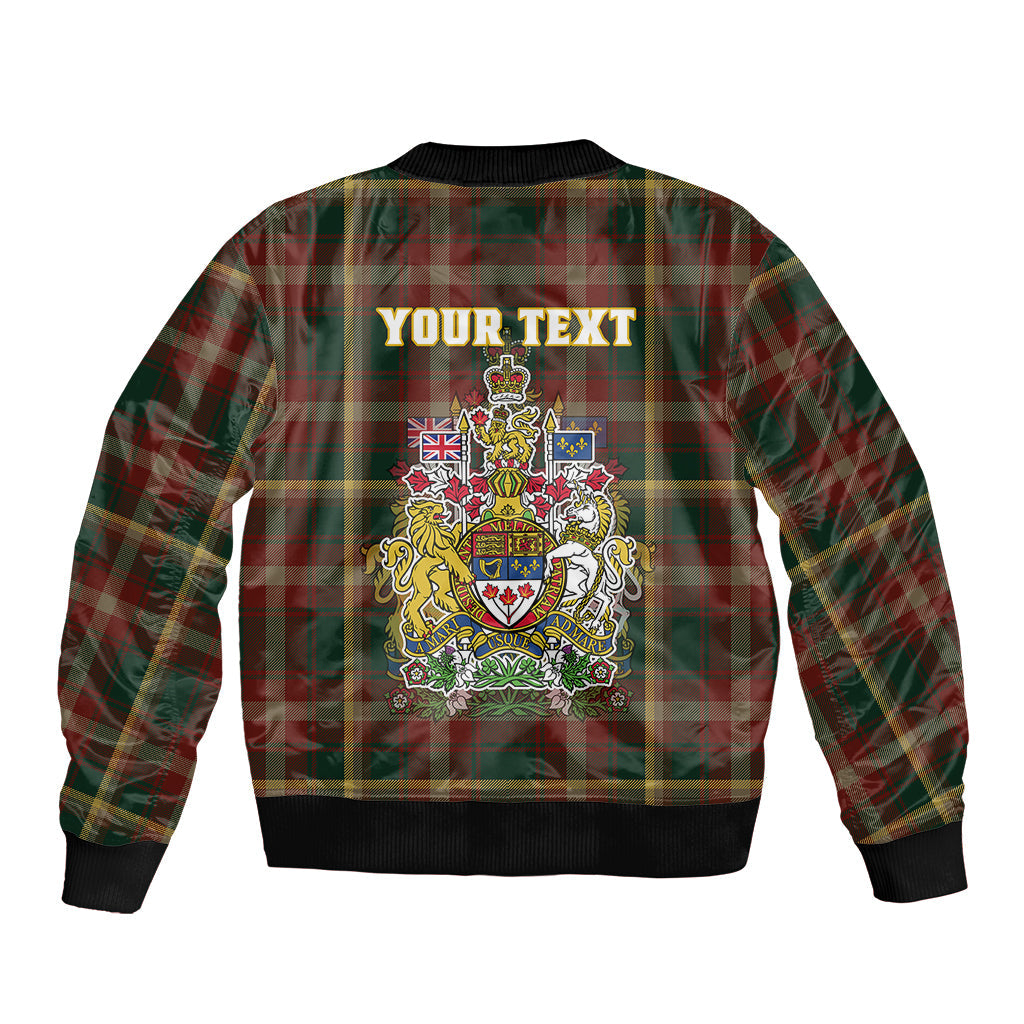 Custom Canada Bomber Jacket Canadian Coat Of Arms Mix Maple Leaf Tartan