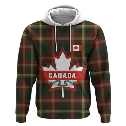 Custom Canada Hoodie Canadian Coat Of Arms Mix Maple Leaf Tartan