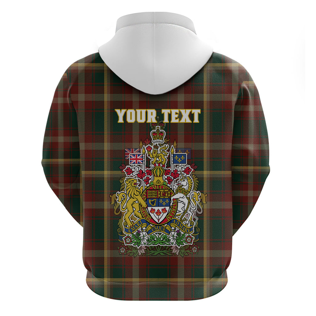 Custom Canada Hoodie Canadian Coat Of Arms Mix Maple Leaf Tartan
