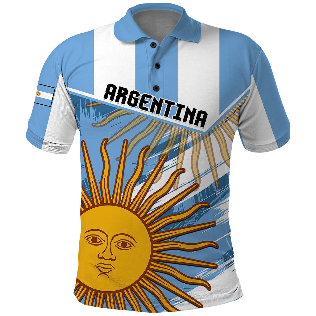 Custom Argentina Polo Shirt La Argentina Sol De Mayo Sport Style