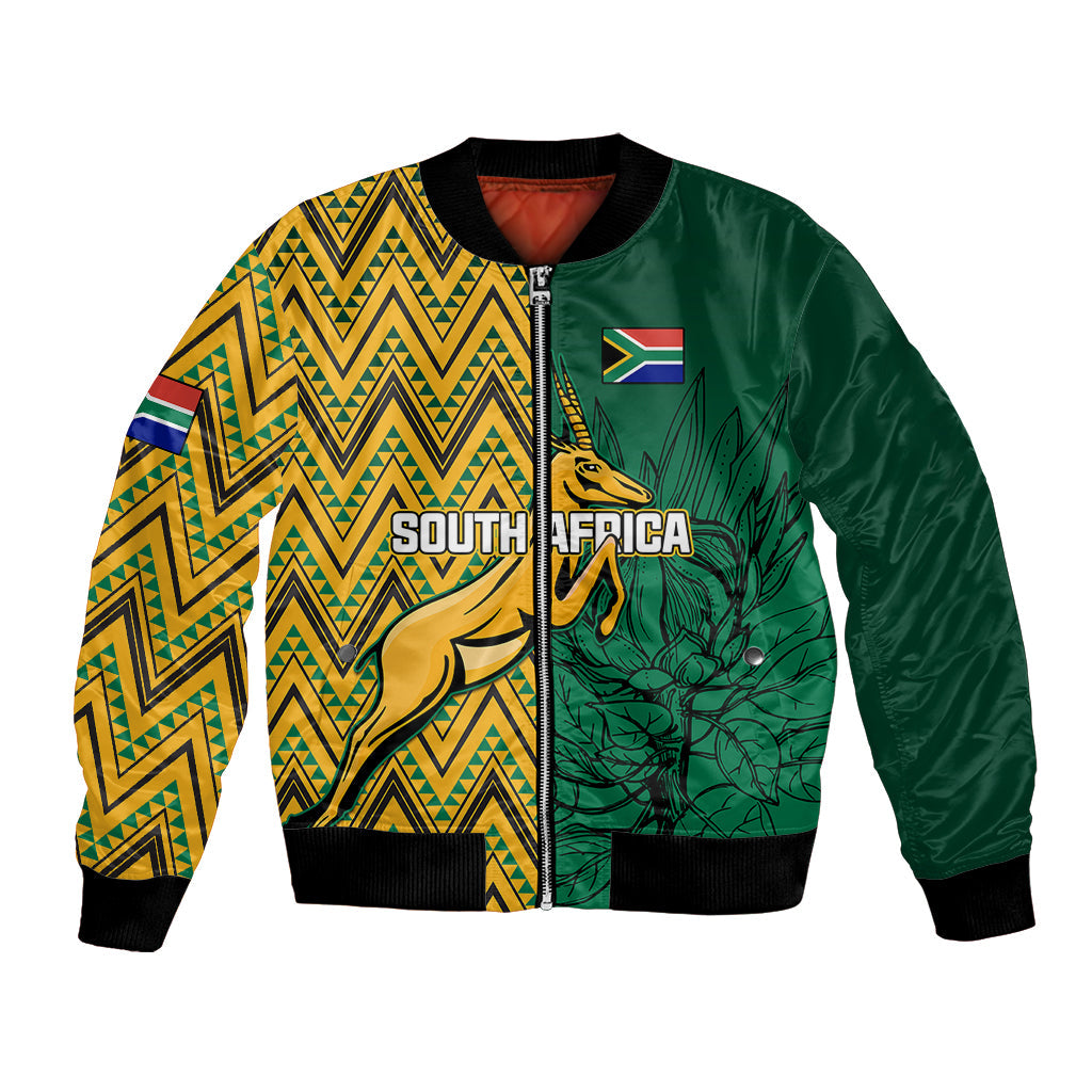 South Africa Bomber Jacket Springbok and Proteas African Pattern LT01