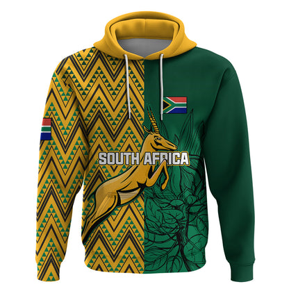 South Africa Hoodie Springbok and Proteas African Pattern LT01