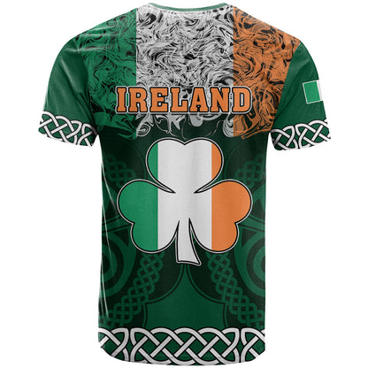 Ireland T Shirt Irish Shamrock Mix Celtic Knotwork Pattern