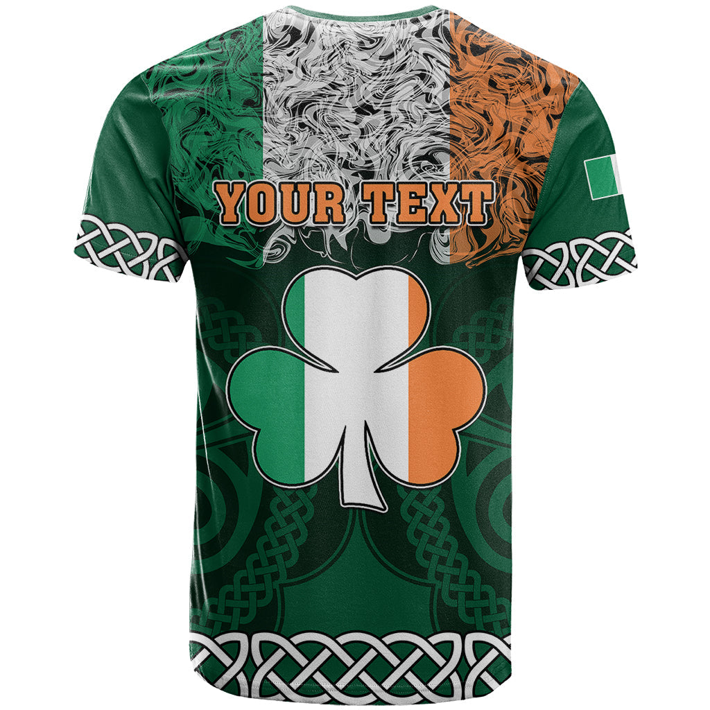 Personalised Ireland T Shirt Irish Shamrock Mix Celtic Knotwork Pattern
