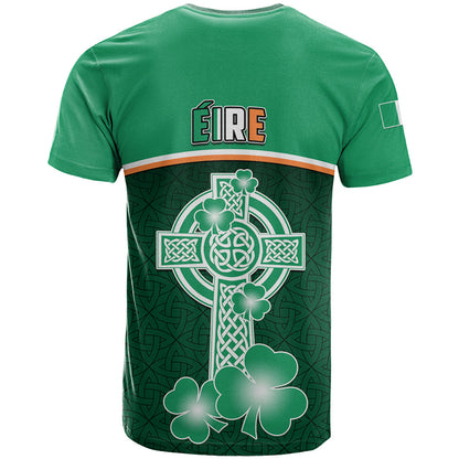 Ireland T Shirt Irish Shamrock Harp Mix Celtic Pattern