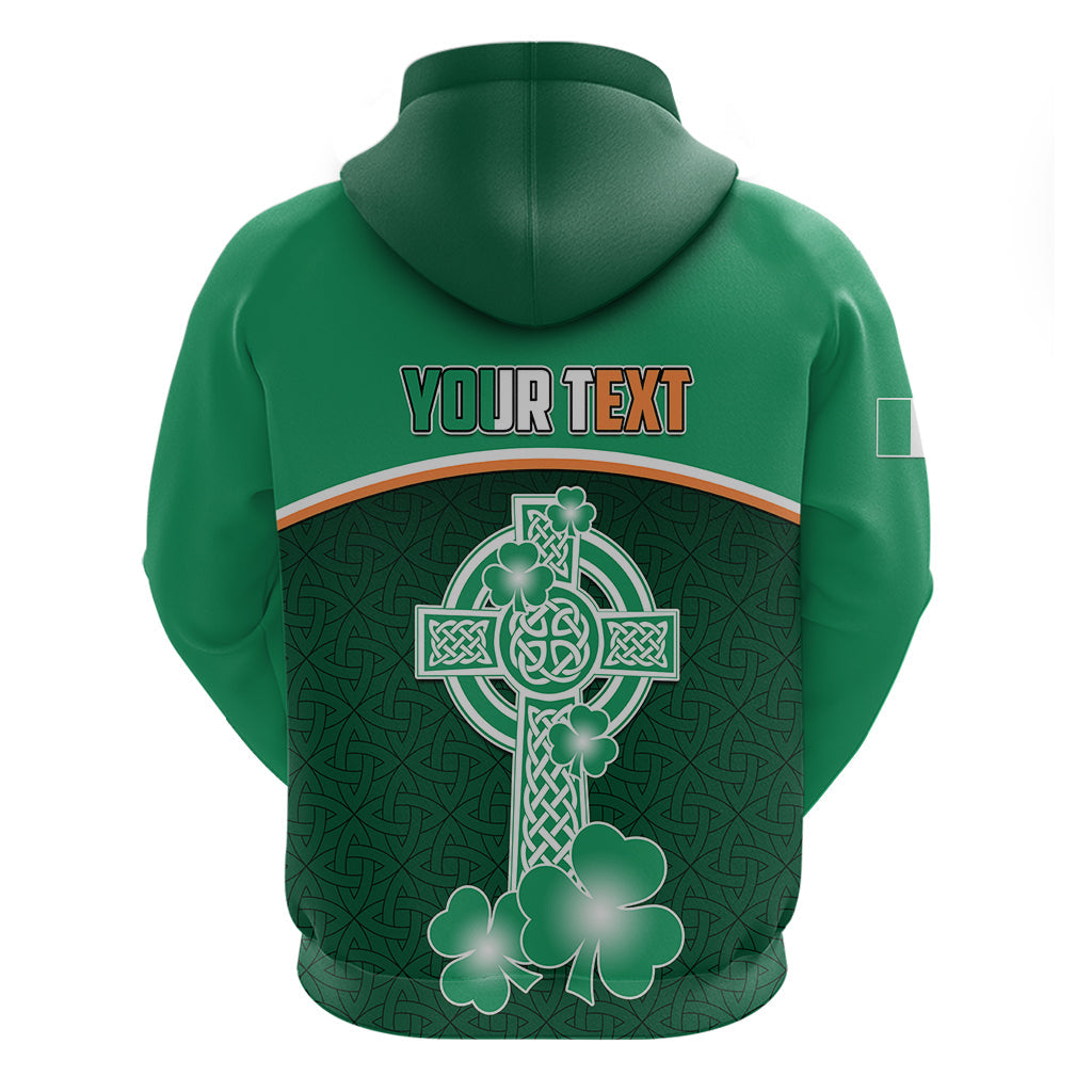 Personalised Ireland Hoodie Irish Shamrock Harp Mix Celtic Pattern