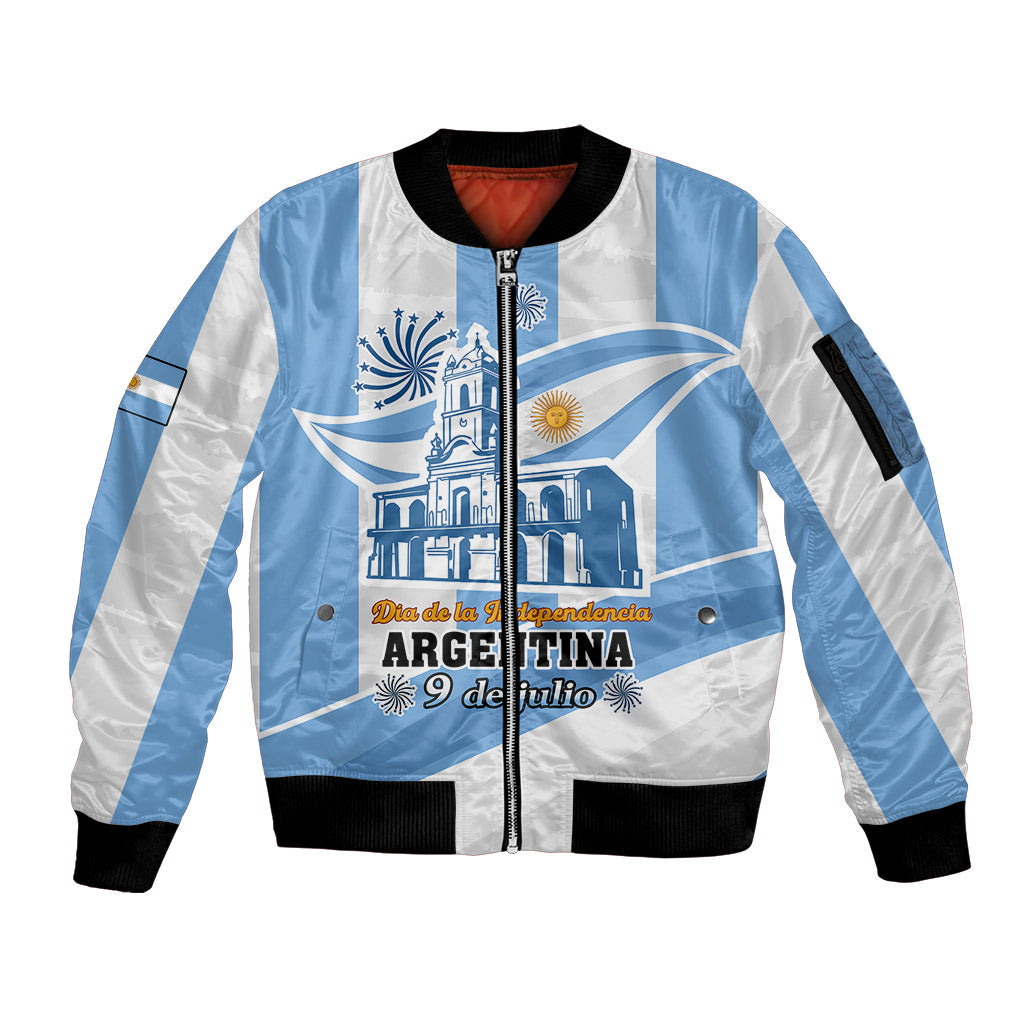 Custom 9 July Argentina Independence Day Sleeve Zip Bomber Jacket The House Of Tucuman Special Version