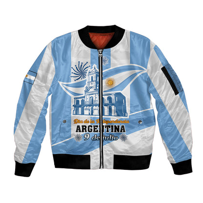 Custom 9 July Argentina Independence Day Sleeve Zip Bomber Jacket The House Of Tucuman Special Version
