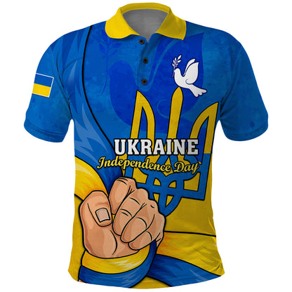 Personalised Ukraine Independence Day Polo Shirt Ukrainian Trident Special Version