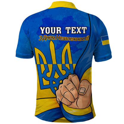 Personalised Ukraine Independence Day Polo Shirt Ukrainian Trident Special Version