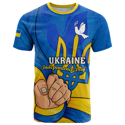 Personalised Ukraine Independence Day T Shirt Ukrainian Trident Special Version