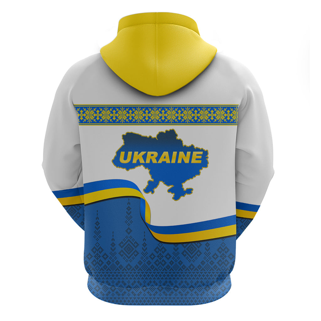 Ukraine Hoodie Ukrainian Map Vyshyvanka Pattern