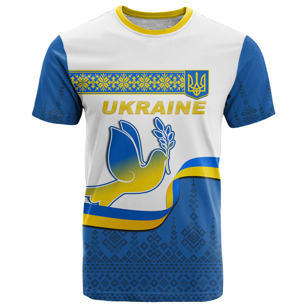 Ukraine T Shirt Ukrainian Map Vyshyvanka Pattern