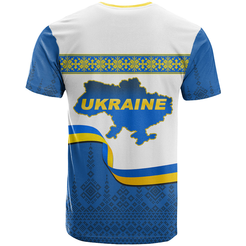 Ukraine T Shirt Ukrainian Map Vyshyvanka Pattern