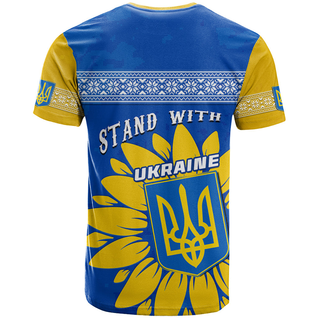 Ukraine T Shirt Ukrainian Coat Of Ams With Sunflower