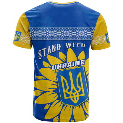 Ukraine T Shirt Ukrainian Coat Of Ams With Sunflower