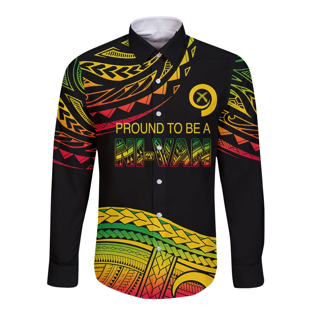 Tribal Vanuatu Long Sleeve Button Shirt Pround To Be A Ni Van