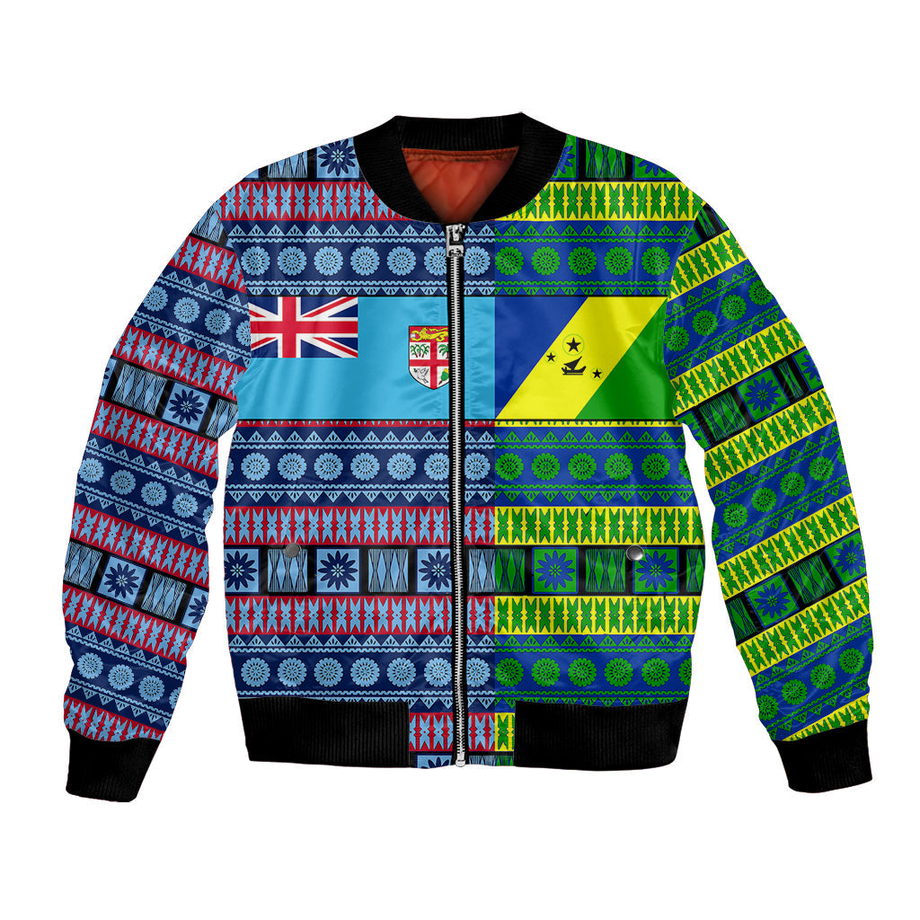 Fiji Malampa Bomber Jacket Tribal Patterns
