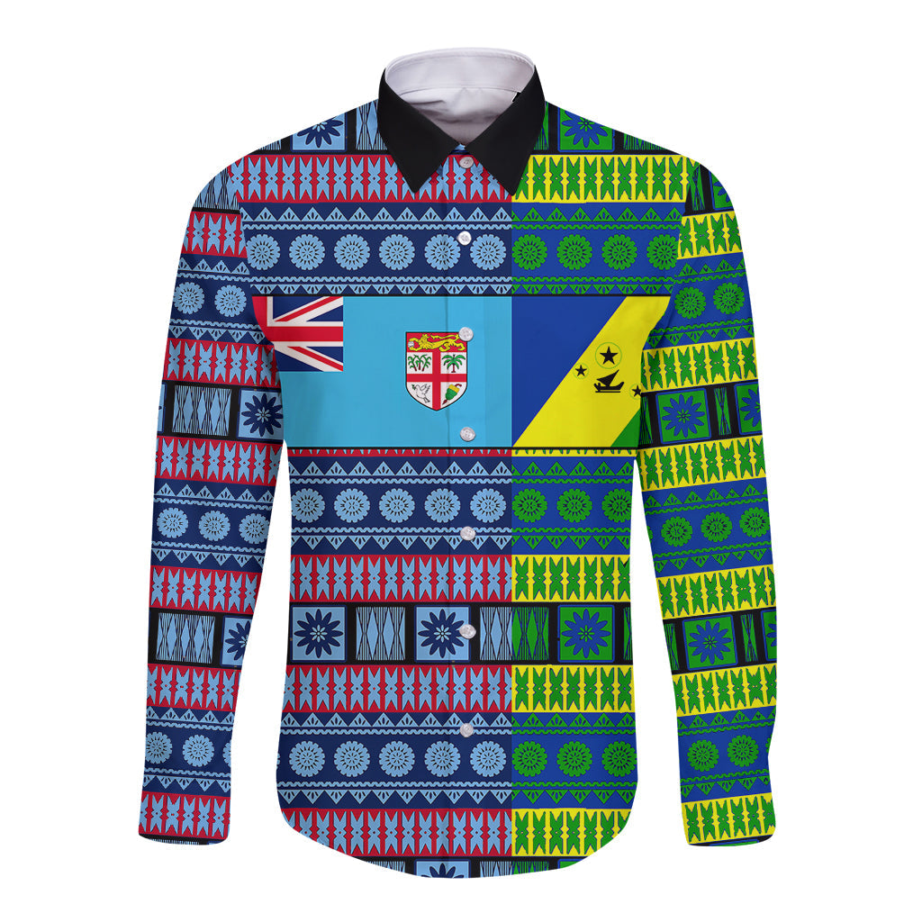 Fiji Malampa Long Sleeve Button Shirt Tribal Patterns