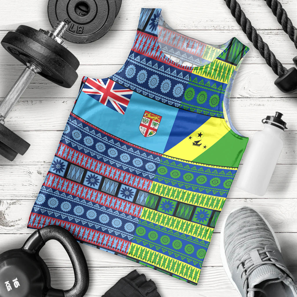 Fiji Malampa Men Tank Top Tribal Patterns