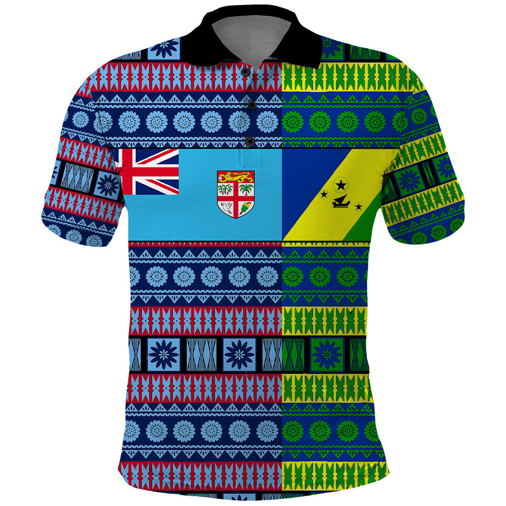 Fiji Malampa Polo Shirt Tribal Patterns