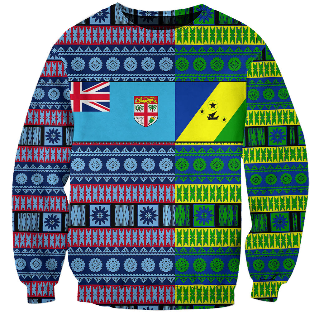 Fiji Malampa Sweatshirt Tribal Patterns