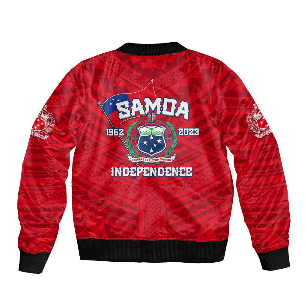 Samoa Independence Bomber Jacket 2023 Red Style